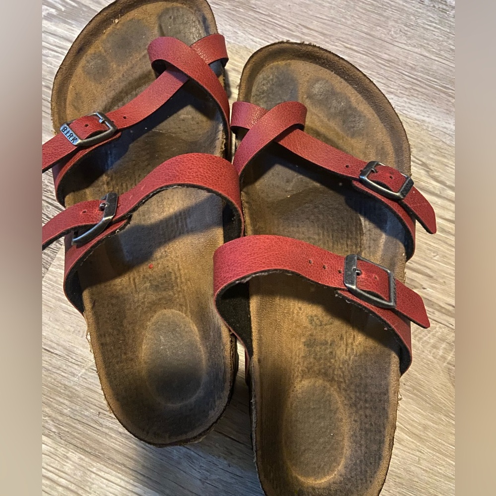 Red Birkenstock Sz 38